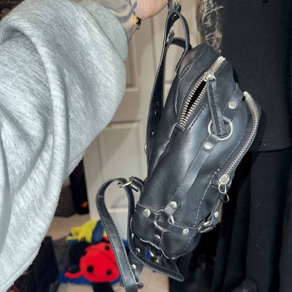 Unif Bound Mini Vegan Leather Backpack View 4